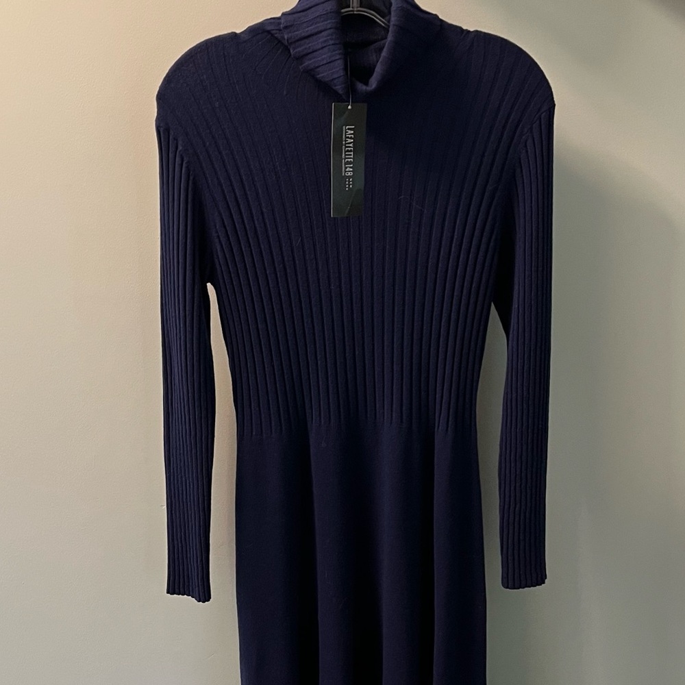 Wool turtleneck dress
